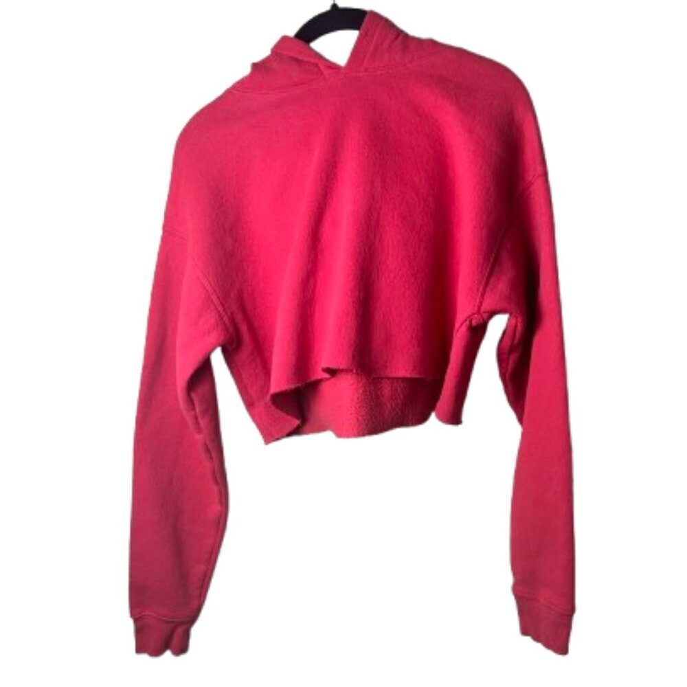 URBAN OUTFITTERS Out From Under Cropped Cherry Red Hoodie Sweatshirt Size XS